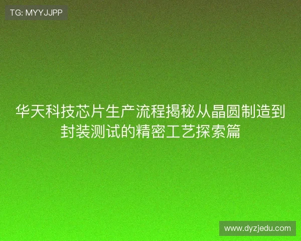 华天科技芯片生产流程揭秘从晶圆制造到封装测试的精密工艺探索篇